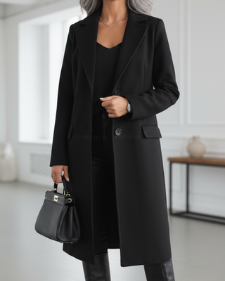 Women's Elegant Long Tailored Coat