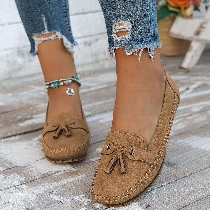 Women's Tassel Closed-Toe Loafers