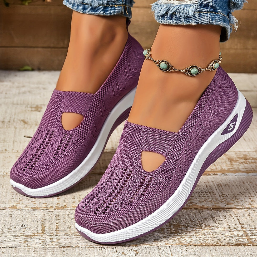 Women's Comfortable Perforated Slip-On Sneakers