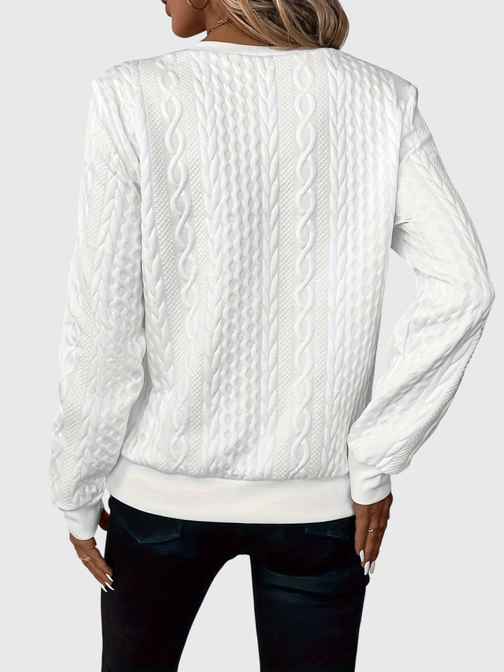 Women's Cable Knit Quarter-Zip Sweater