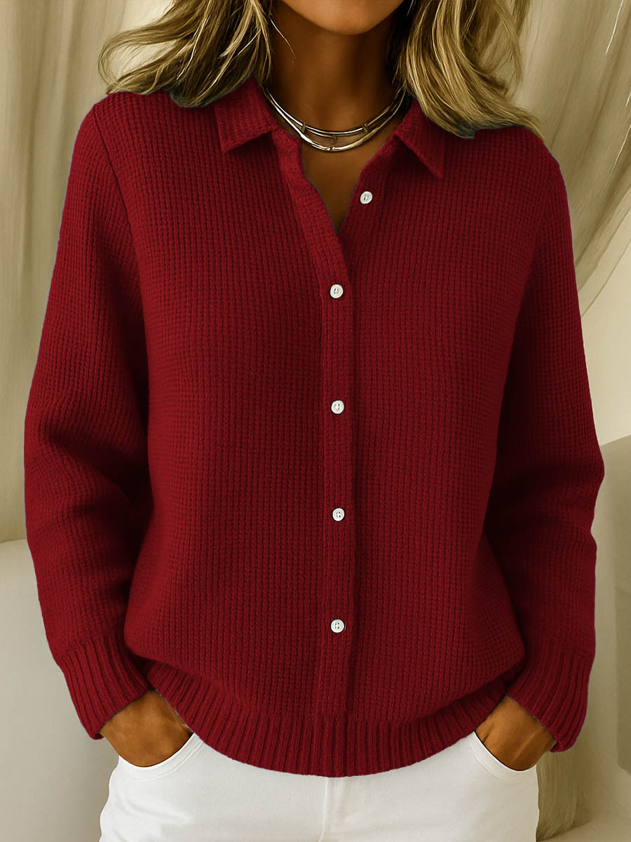 Women's Full Button-Front Sweater