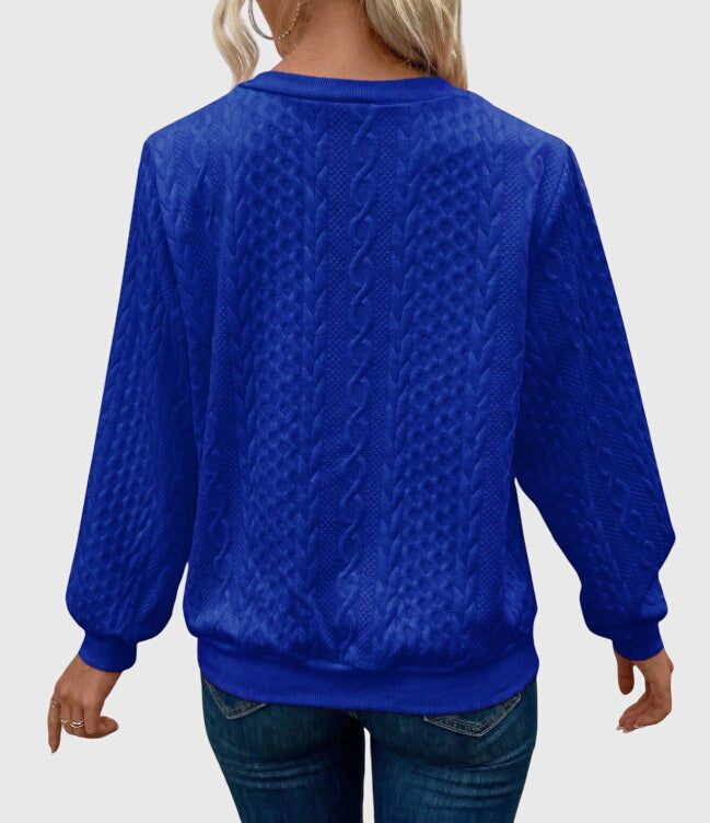 Women's Cable Knit Quarter-Zip Sweater