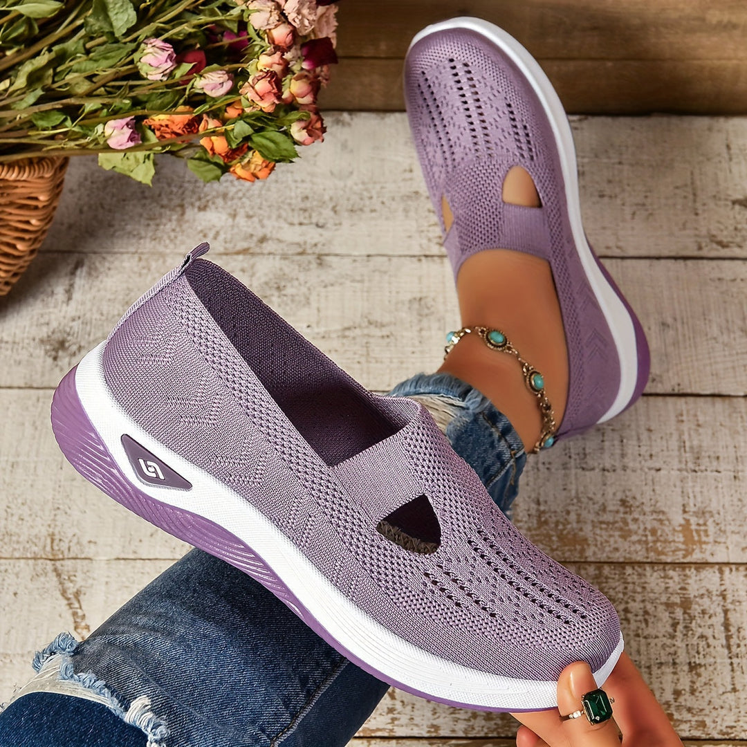 Women's Comfortable Perforated Slip-On Sneakers