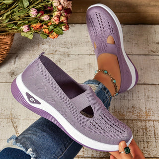 Women's Comfortable Perforated Slip-On Sneakers
