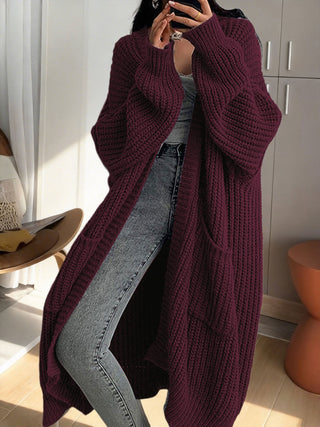 Women's Longline Duster Cardigan with Pockets