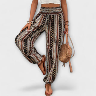Women's Ethnic Print Wide-Leg Pants