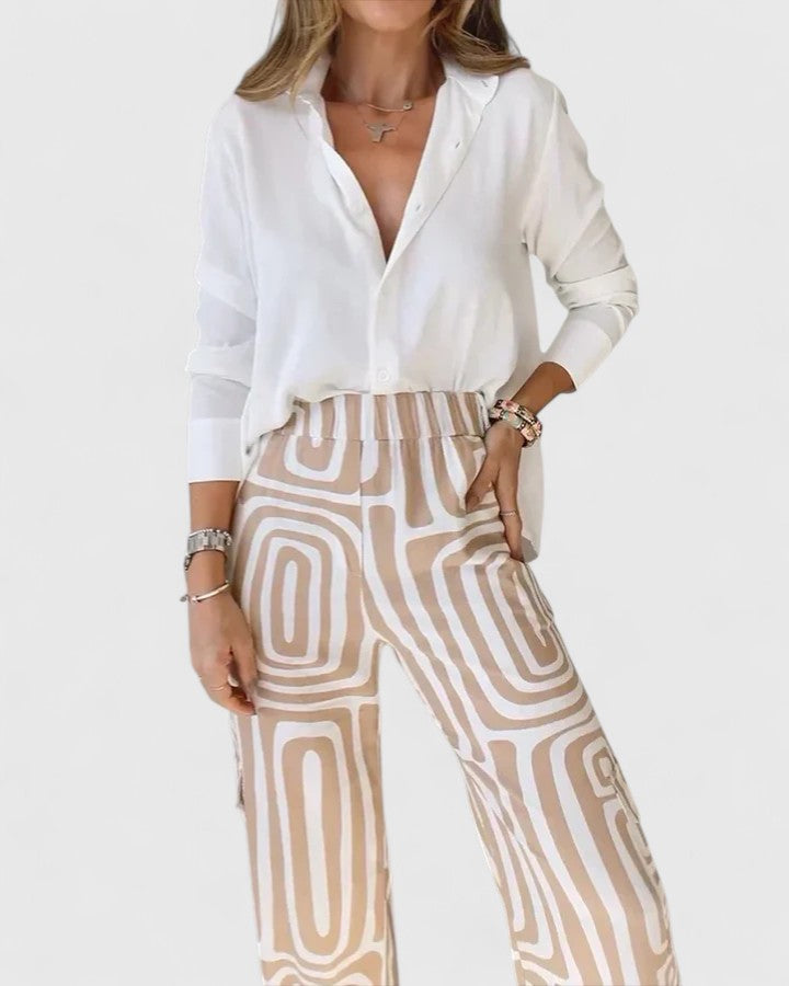Kira | Elegant Two-Piece Set + Belt