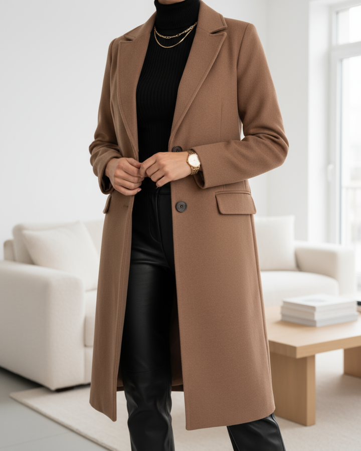 Women's Elegant Long Tailored Coat