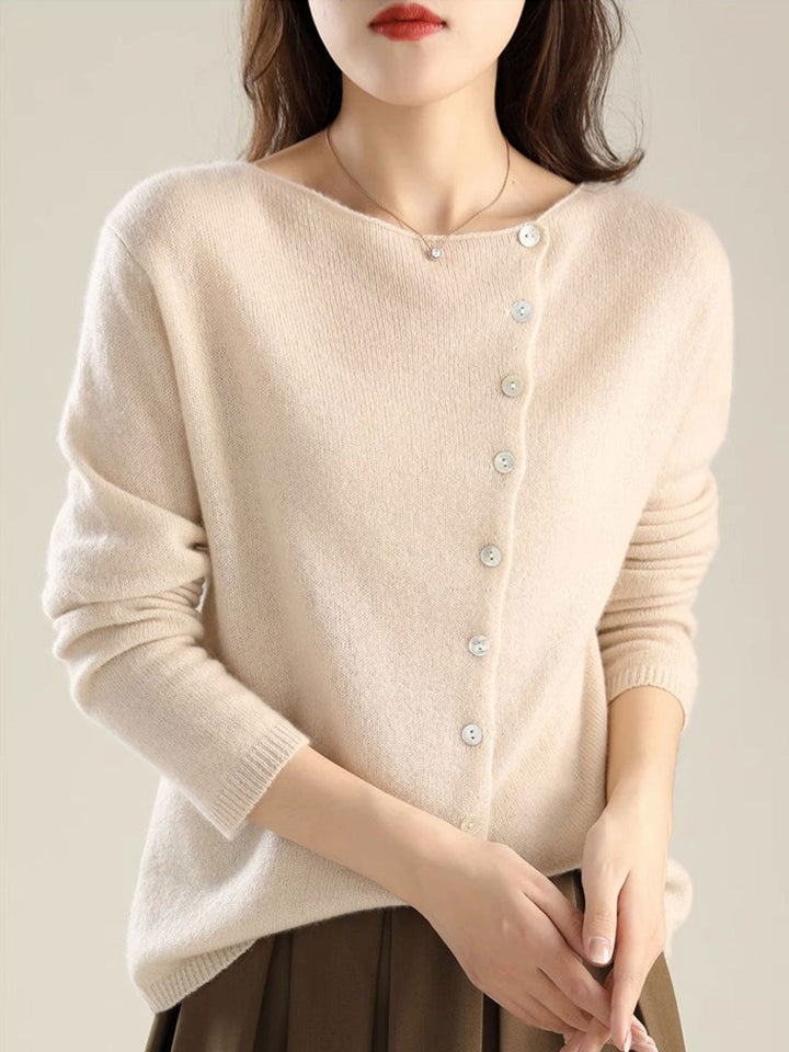 Women's V-Neck Button Knit Cardigan