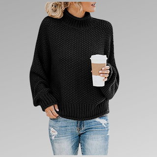 Women's Chunky Knit Turtleneck Jumper