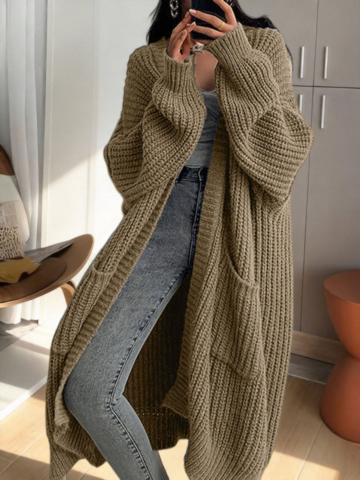 Women's Longline Duster Cardigan with Pockets