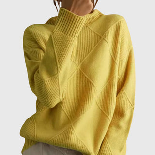 Women's Roll Neck Seam Detail Sweater
