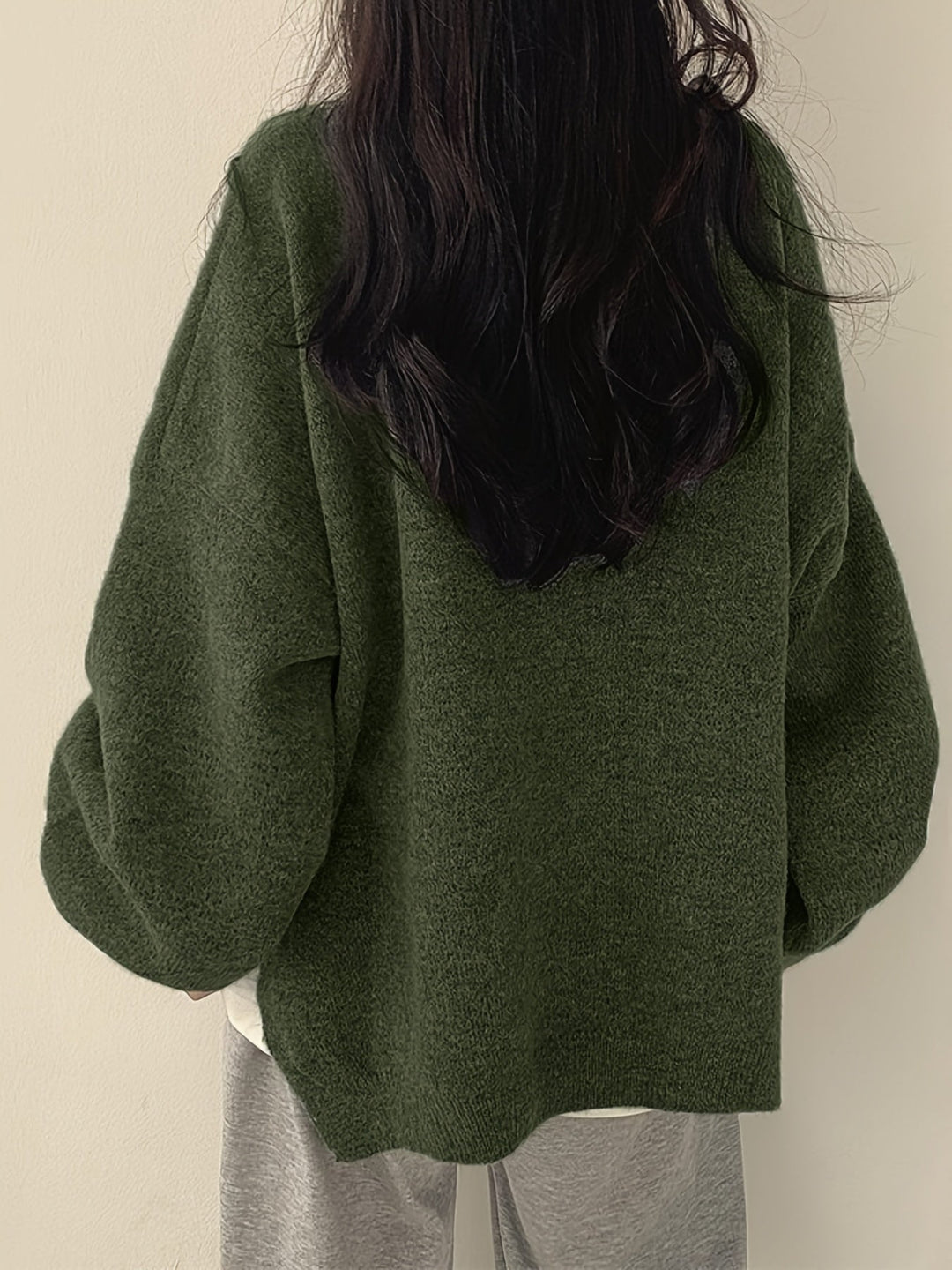 Women's Balloon Sleeve Crew Sweater