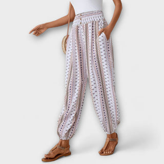Women's Ethnic Print Wide-Leg Pants