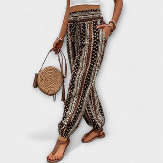 Women's Ethnic Print Wide-Leg Pants