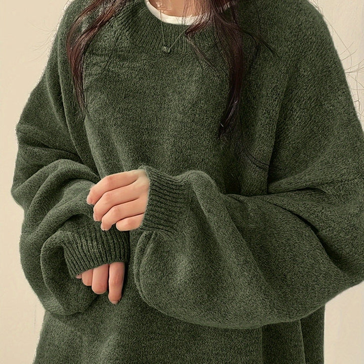 Women's Balloon Sleeve Crew Sweater
