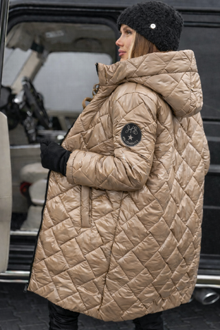 Women's Longline Quilted Puffer Coat