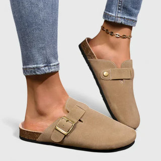 Women's Buckle Strap Slip-On Loafers