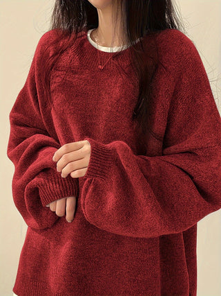 Women's Balloon Sleeve Crew Sweater