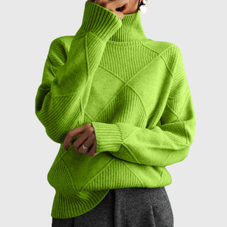 Women's Roll Neck Seam Detail Sweater