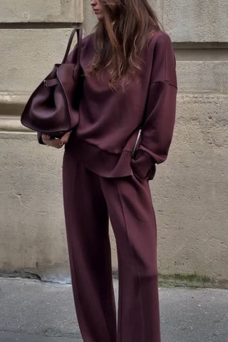 Women's Top & Wide Leg Pants Set