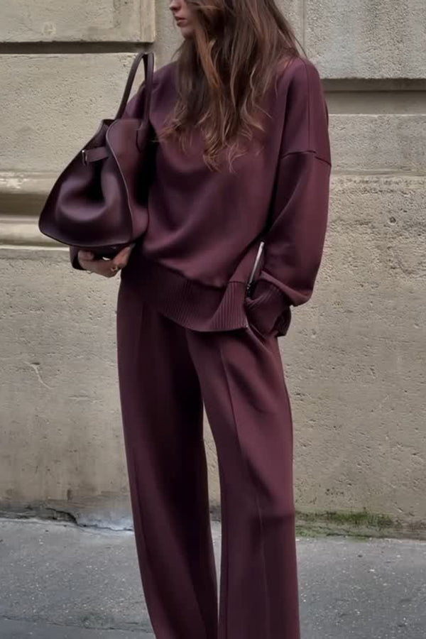 Women's Top & Wide Leg Pants Set