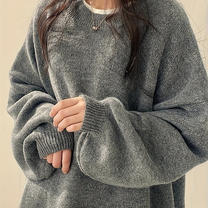 Women's Balloon Sleeve Crew Sweater
