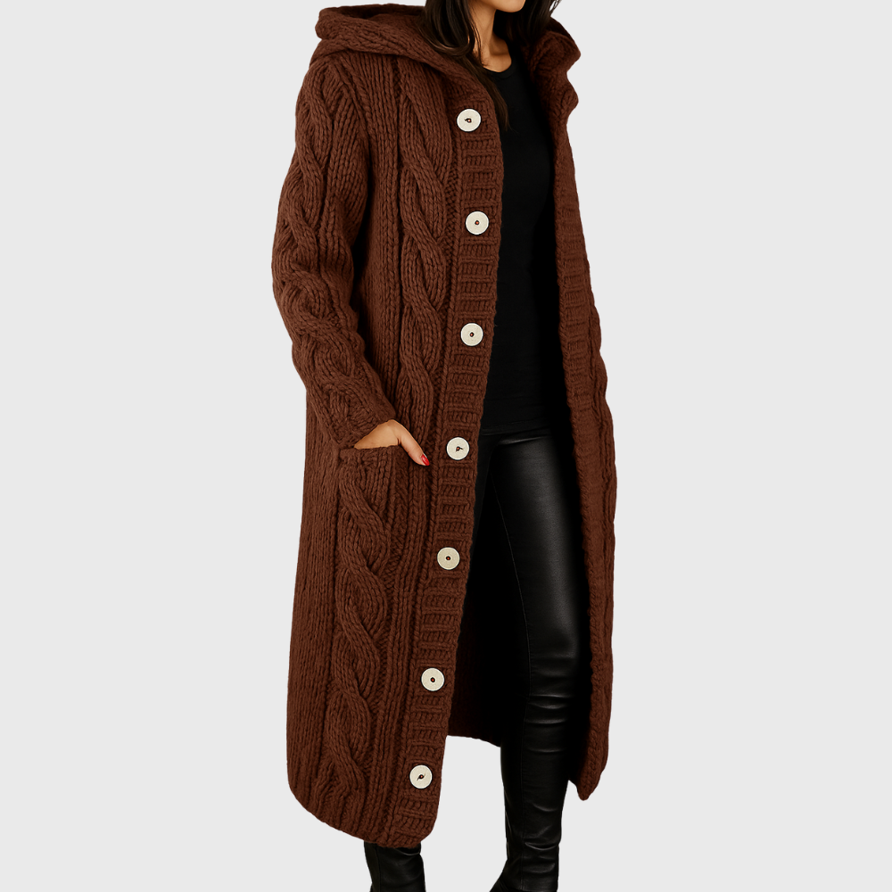 Women's Elegant Cosy Longline Coat