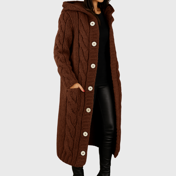 Women's Elegant Cosy Longline Coat