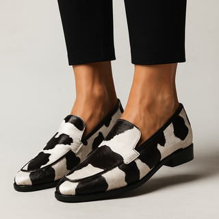 Women's Monochrome Print Loafers