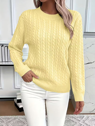 Women's Cable Knit Crew Sweater