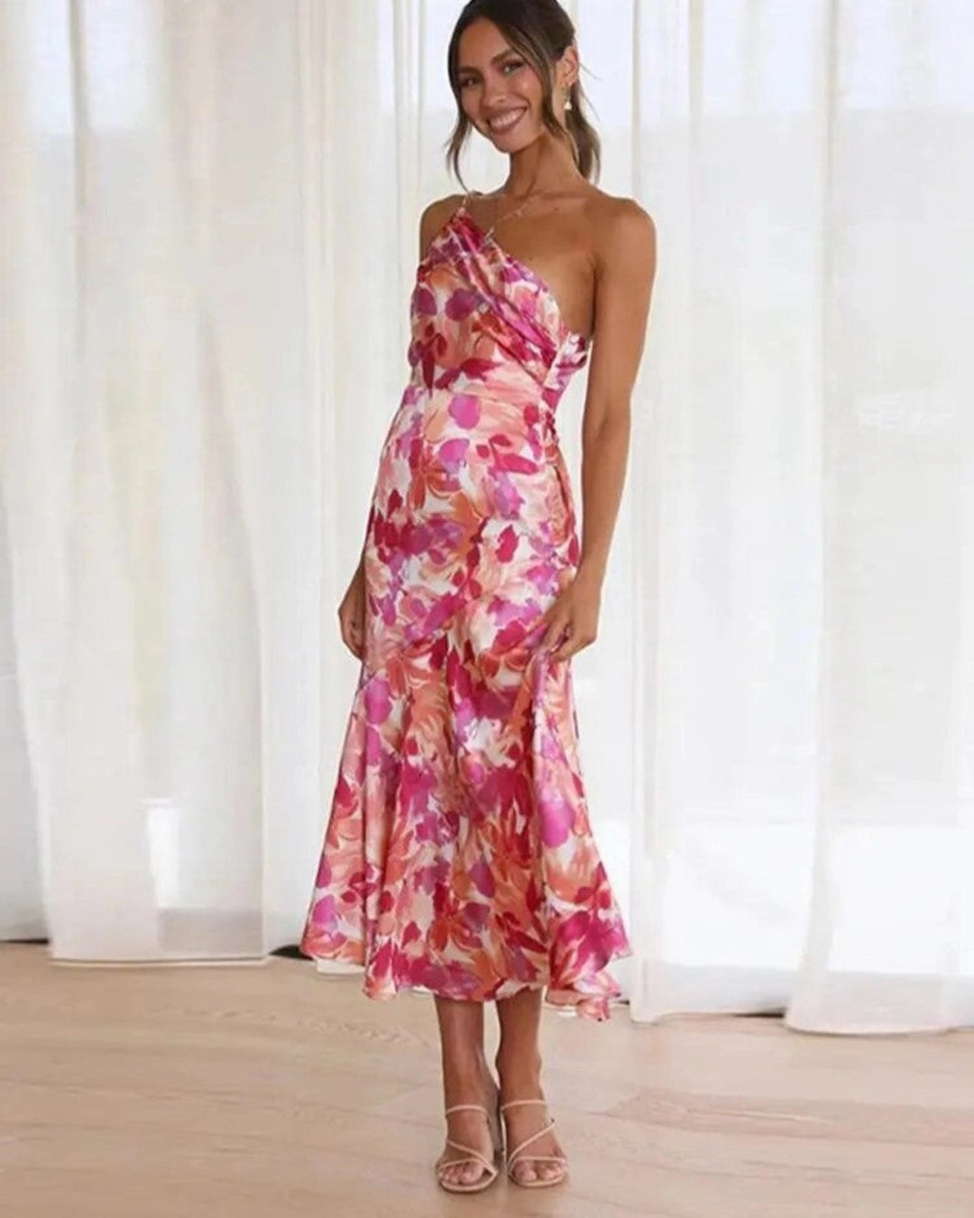 Women's Draped Bodice Maxi Dress