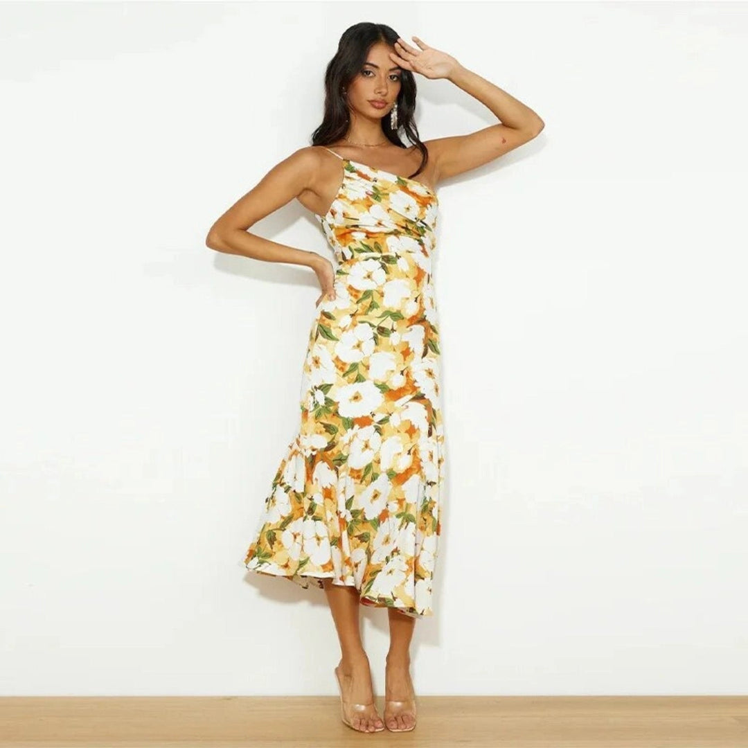 Women's Draped Bodice Maxi Dress