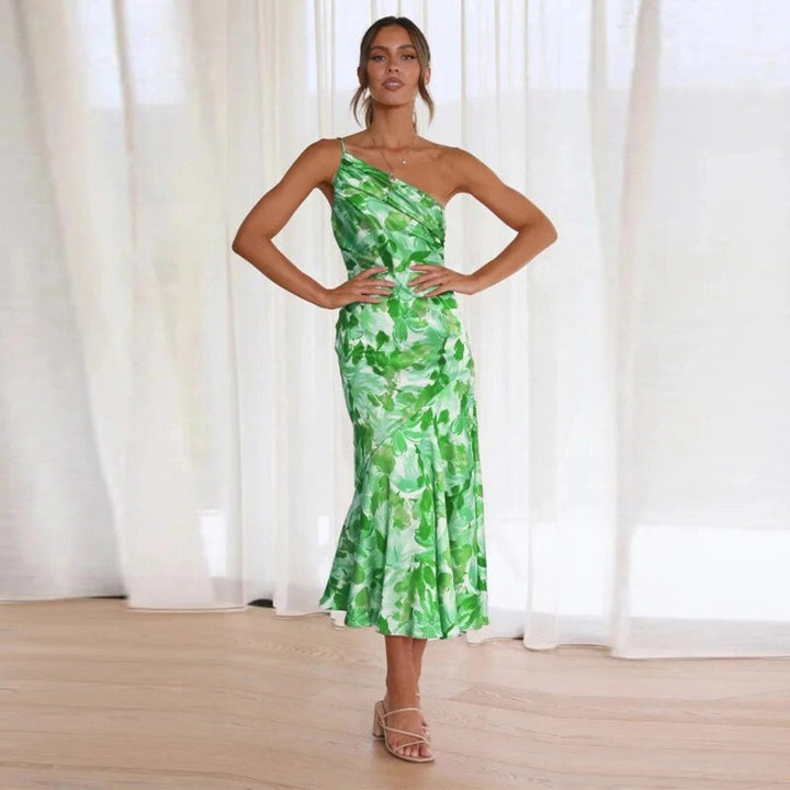 Women's Draped Bodice Maxi Dress