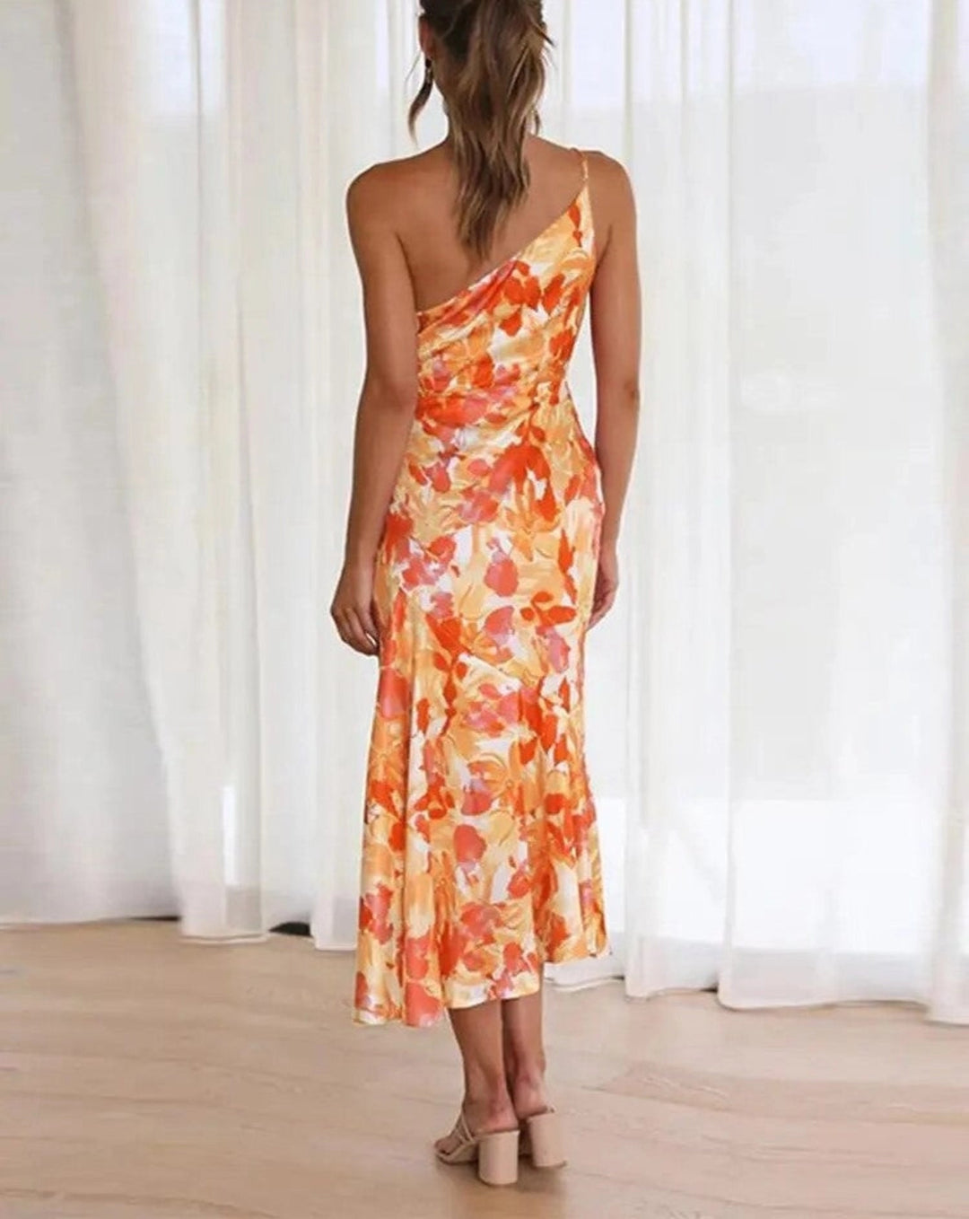 Women's Draped Bodice Maxi Dress