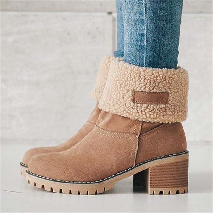 Women's Faux Shearling Cuff Ankle Boots