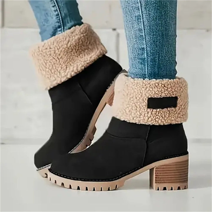 Women's Faux Shearling Cuff Ankle Boots