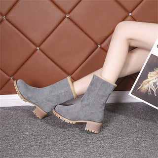 Women's Faux Shearling Cuff Ankle Boots