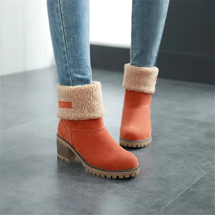 Women's Faux Shearling Cuff Ankle Boots
