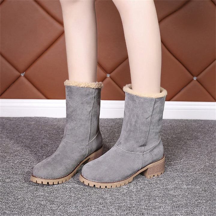 Women's Faux Shearling Cuff Ankle Boots