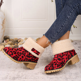 Women's Faux Shearling Cuff Ankle Boots