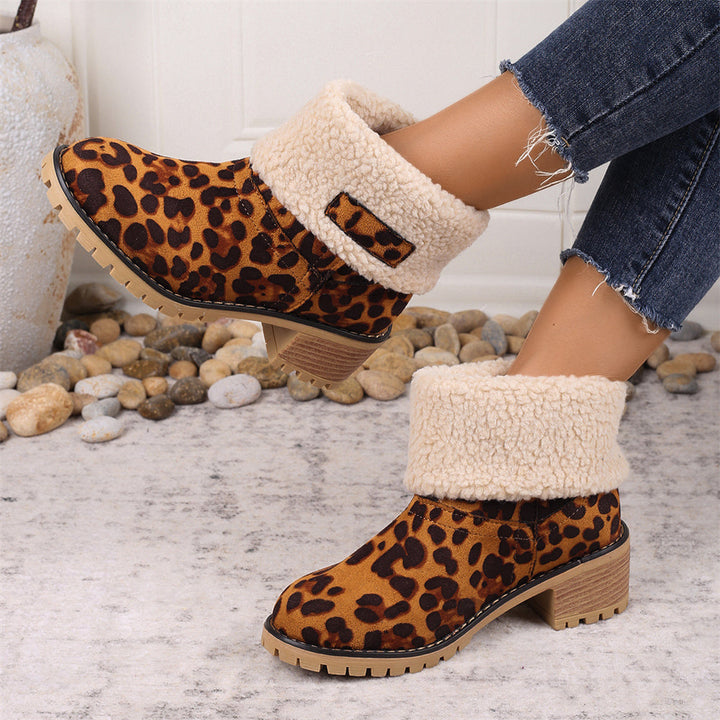 Women's Faux Shearling Cuff Ankle Boots