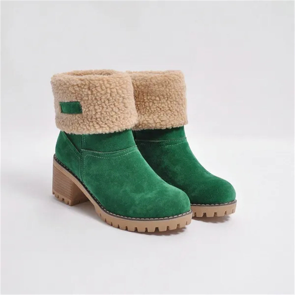 Women's Faux Shearling Cuff Ankle Boots