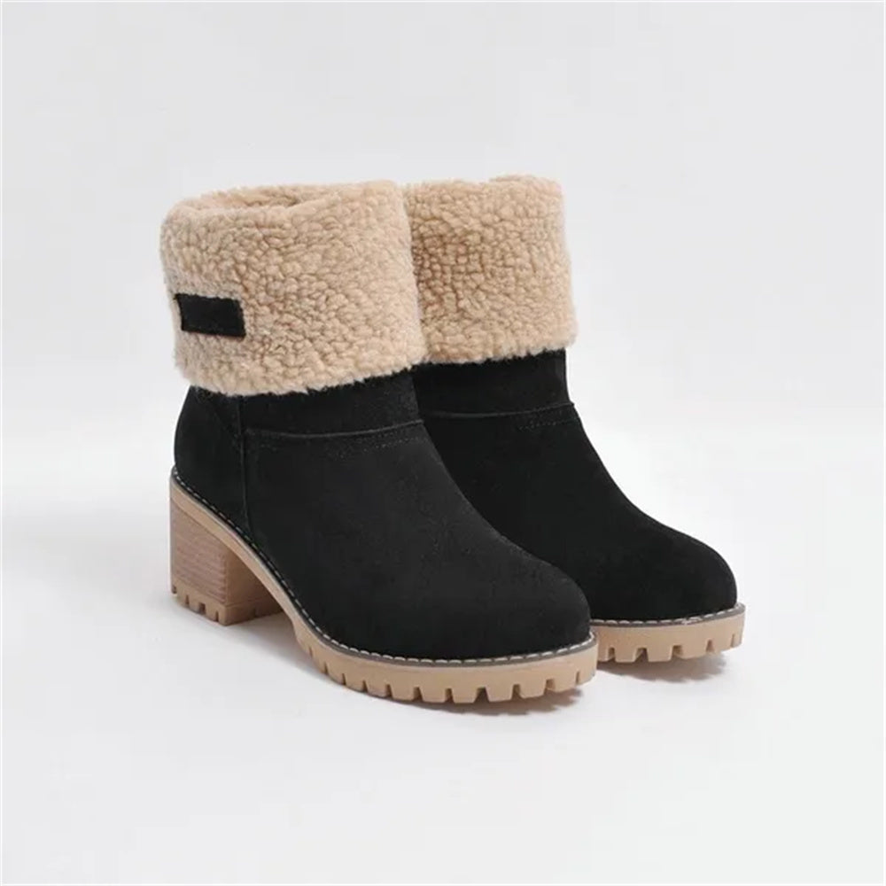 Women's Faux Shearling Cuff Ankle Boots
