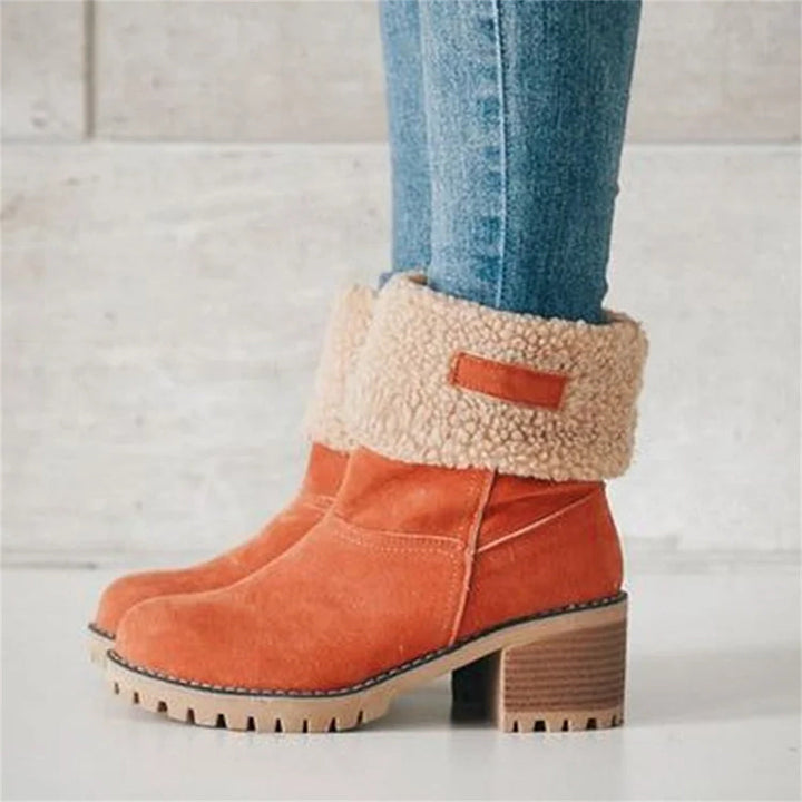 Women's Faux Shearling Cuff Ankle Boots