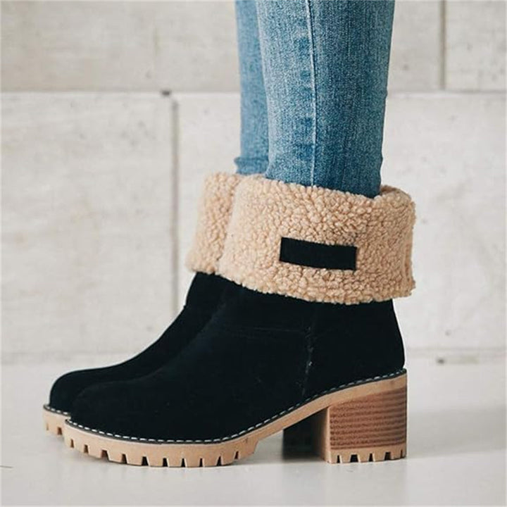 Women's Faux Shearling Cuff Ankle Boots