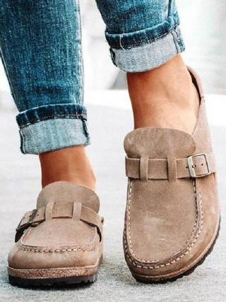 Women's Buckle Strap Loafers