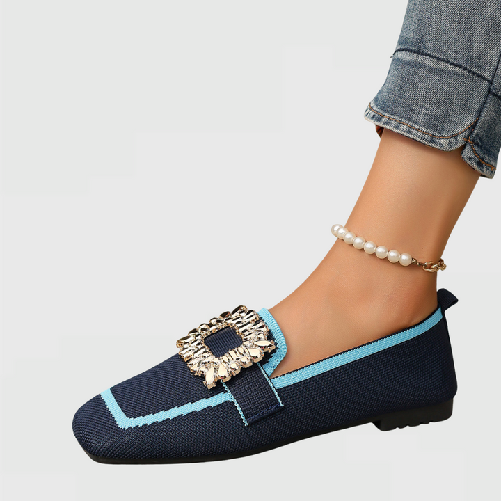 Women's Square Toe Strap Loafers