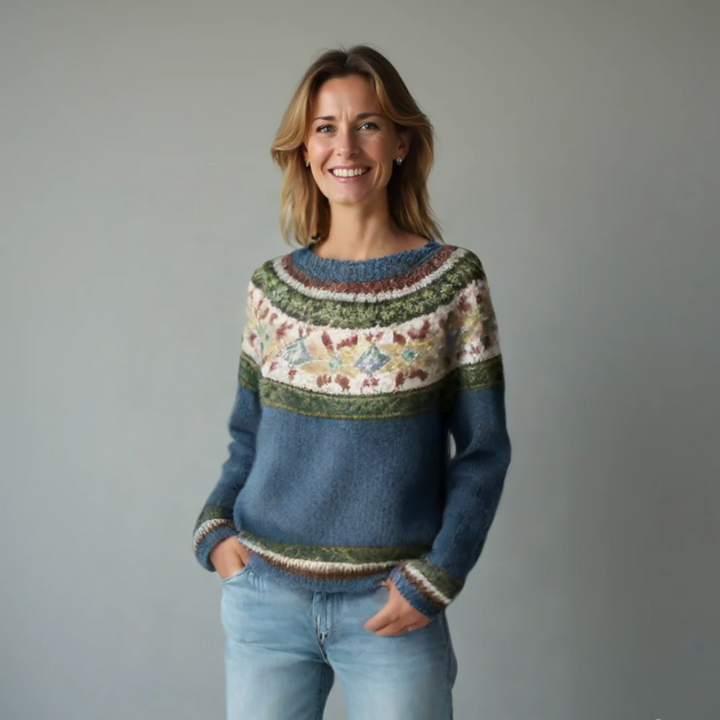 Women's Fair Isle Boat Neck Sweater