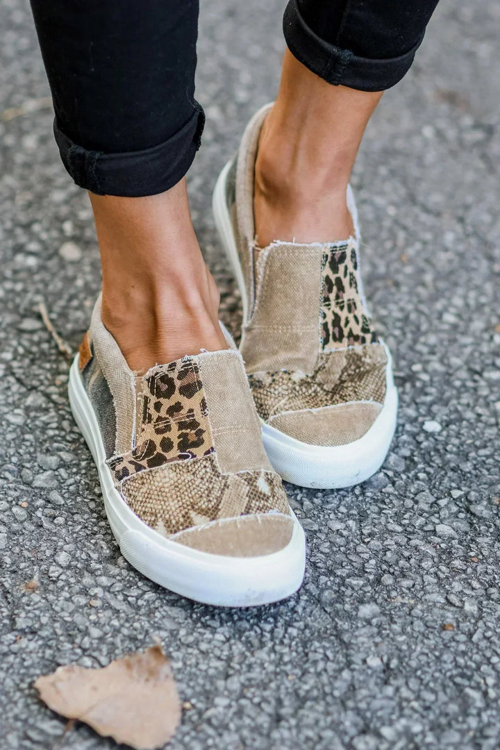 Women's Patterned Upper Loafers